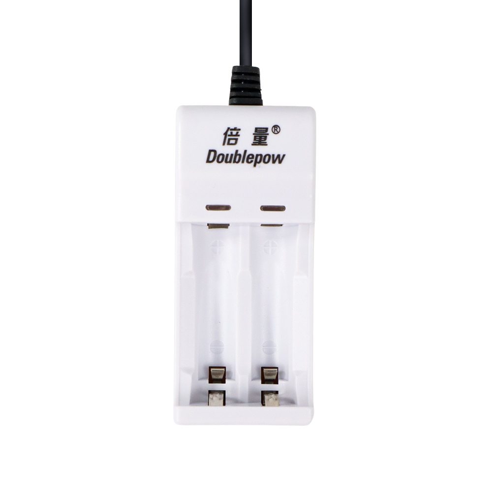 Doublepow` Baterai Charger AA / AAA` 2 Slot Battery` USB Plug` Recharger Batre Cas A2 / A3