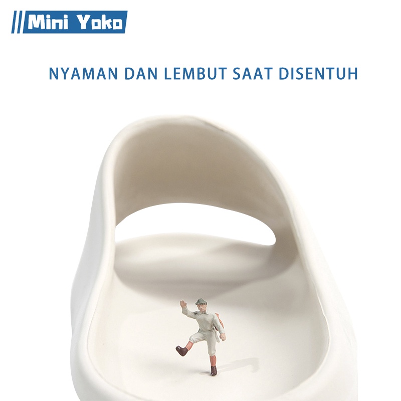 Mini Yoko Sandal Wanita Terbaru Jelly Karet Sendal Slop Flat Rumahan Empuk Elastis Sendal Anti Slip Sandal kamar mandi super lembut