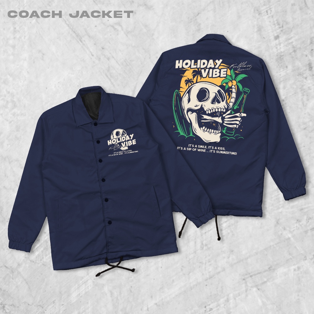 HIPNOP Holiday Coach Jaket Pria Outwear Unisex Parasut