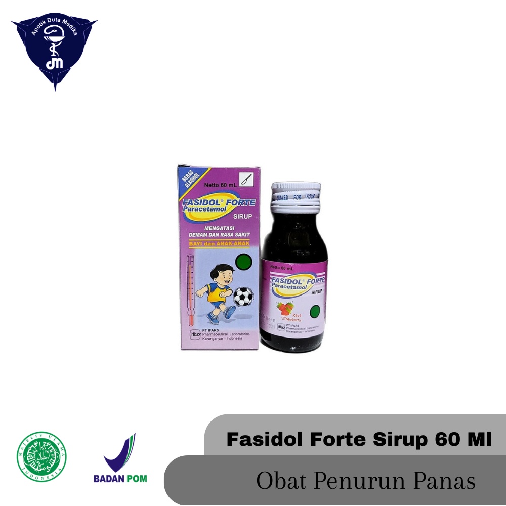 FASIDOL FORTE SIRUP 60 ML - OBAT DEMAM ANAK/OBAT PANAS ANAK/OBAT SAKIT GIGI ANAK