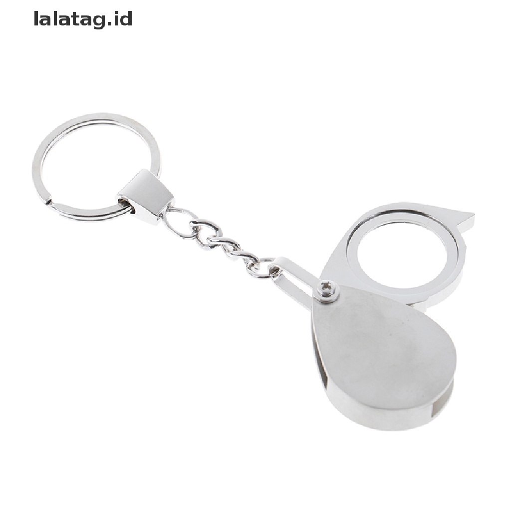 [lalatag] Loupe Saku Lipat 10x magnifier loupe Lensa Kaca Pembesar Dengan Gantungan Kunci [ID]