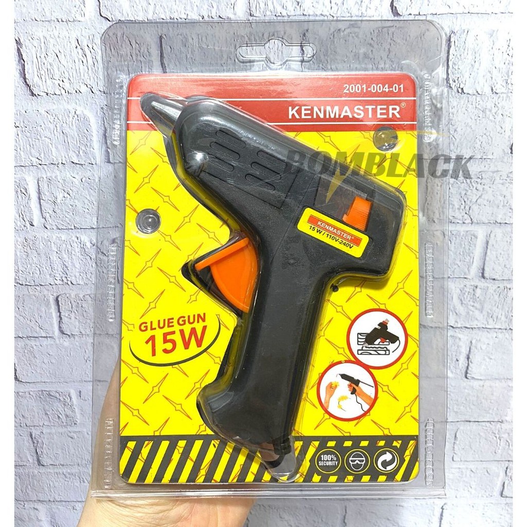 KENMASTER Glue Gun 15 watt 15w Alat Lem Tembak Tembakan Bakar Listrik