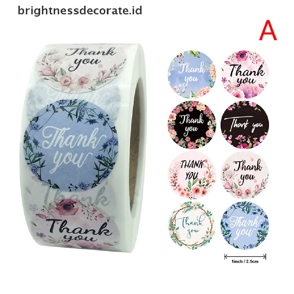 [Birth] 500pcs/roll Stiker Terima Kasih Untuk Label Segel er Stationery Sticker Gq New [ID]