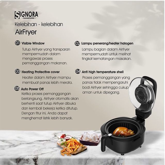 Signora Jumbo Air Fryer / Goreng Tanpa Minyak