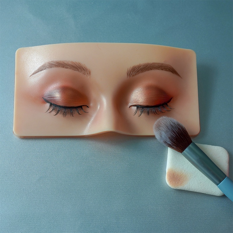 【2023NEW】Premium 3D Reusable Makeup practice skin Board Face Eyelashes Eyebrows Eyeshadow Makeup Training Supplies Alat Latihan Makeup