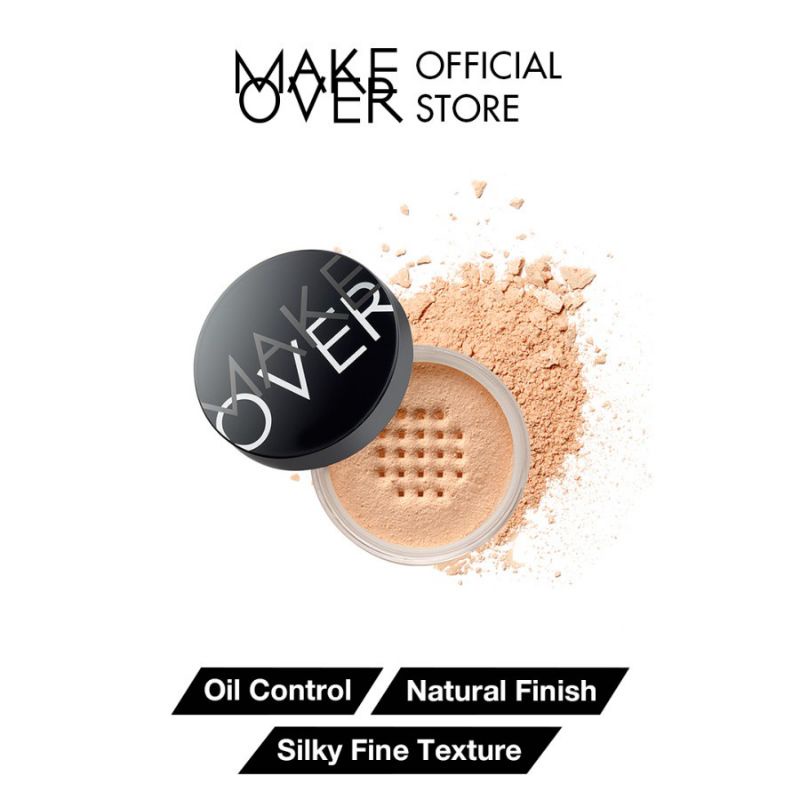 (GOSEND/COD) MAKE OVER SILKY SMOOTH TRANSLUCENT LOOSE POWDER - MAKEOVER BEDAK TABUR