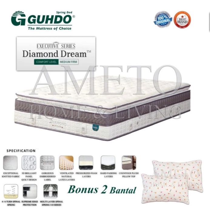 Guhdo Springbed DiamondLatex 180x200 Tebal 40 cm (HANYA KASUR)