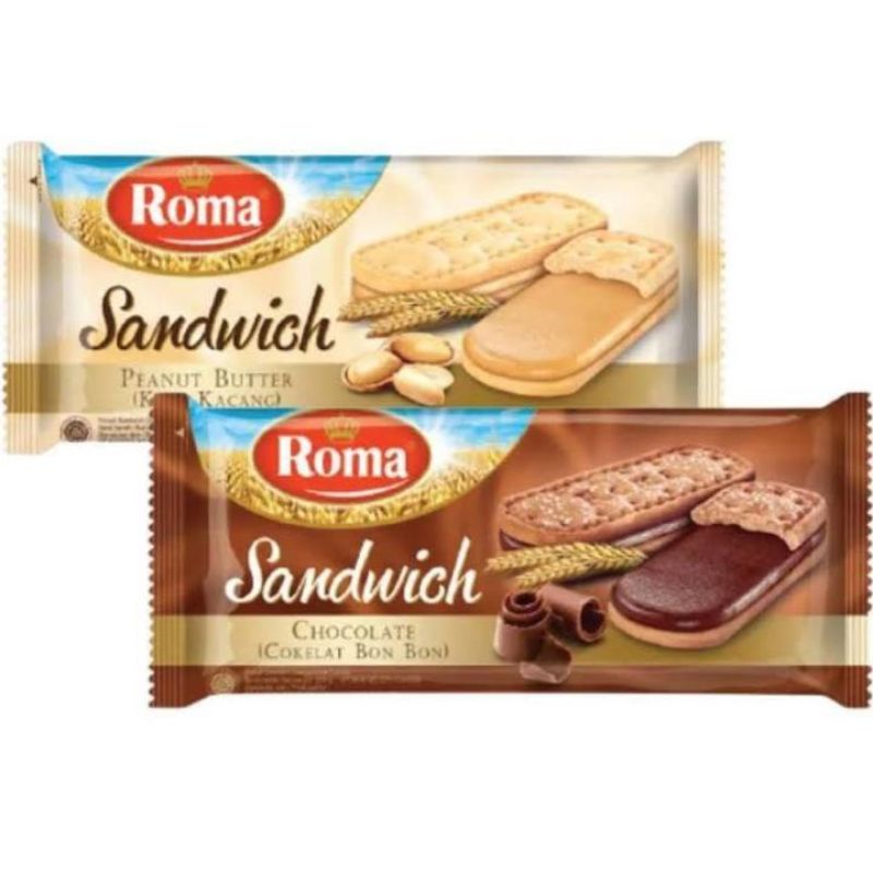 

ROMA SANDWICH CHOCOLATE PEANUT BUTTER 189GR BISKUIT ROMA BISKUIT REGAL BISKUIT UBM