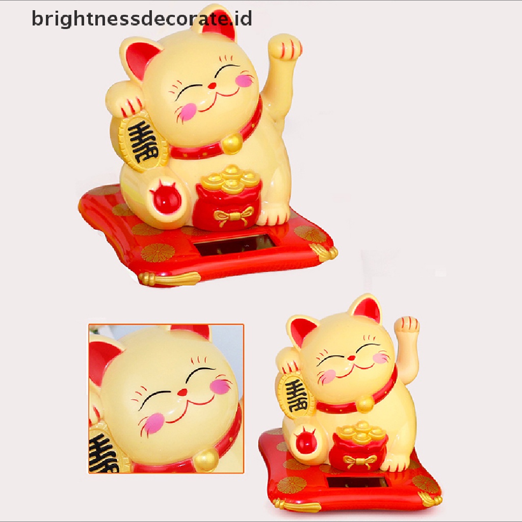 [Birth] Maneki Neko Lengan Melambai Beckoning Fortune Cat Lucky Cat Dekorasi Mobil [ID]
