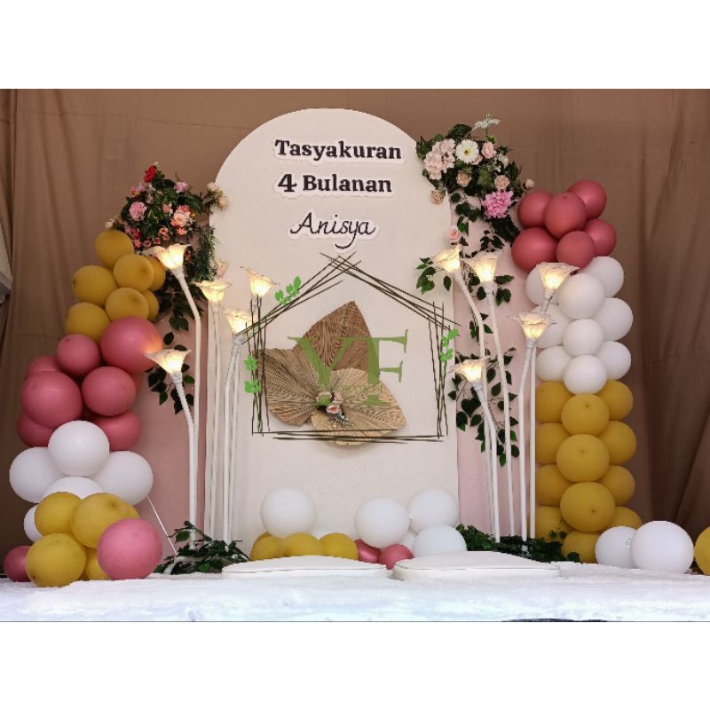 SEWA  Backdrop Dekorasi Ulang Tahun/Tasyakuran