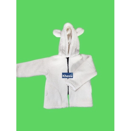 Jaket Anak Perempuan Laki-Laki 1 Tahun 2 Tahun Bahan Bulu Domba (Sherpa) Halus Dan Tebal Merk Khesia