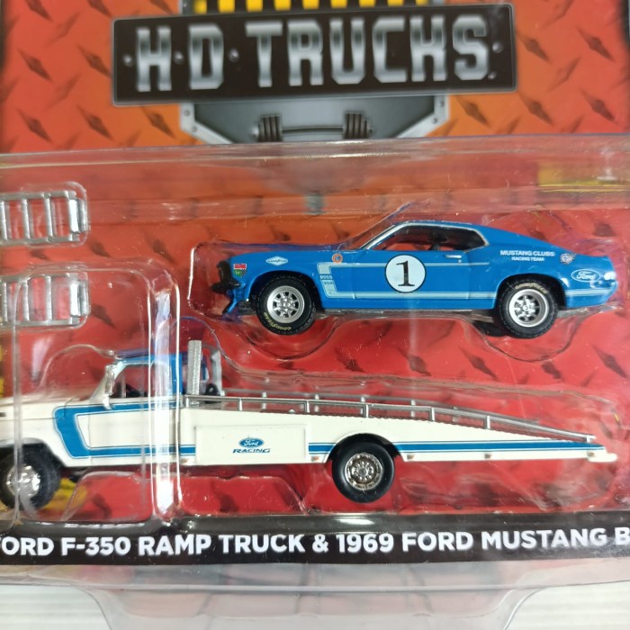 GREENLIGHT 1969 FORD F-350 TRUCK & 1969 FORD MUSTANG BOSS 302 TERMURAH