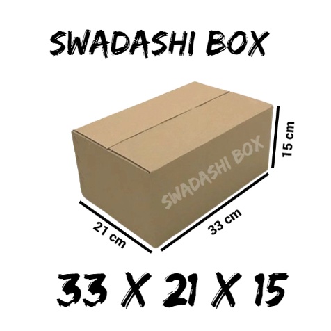 

kardus karton box ukuran 33x21x15 cm untuk packing singlewall polos