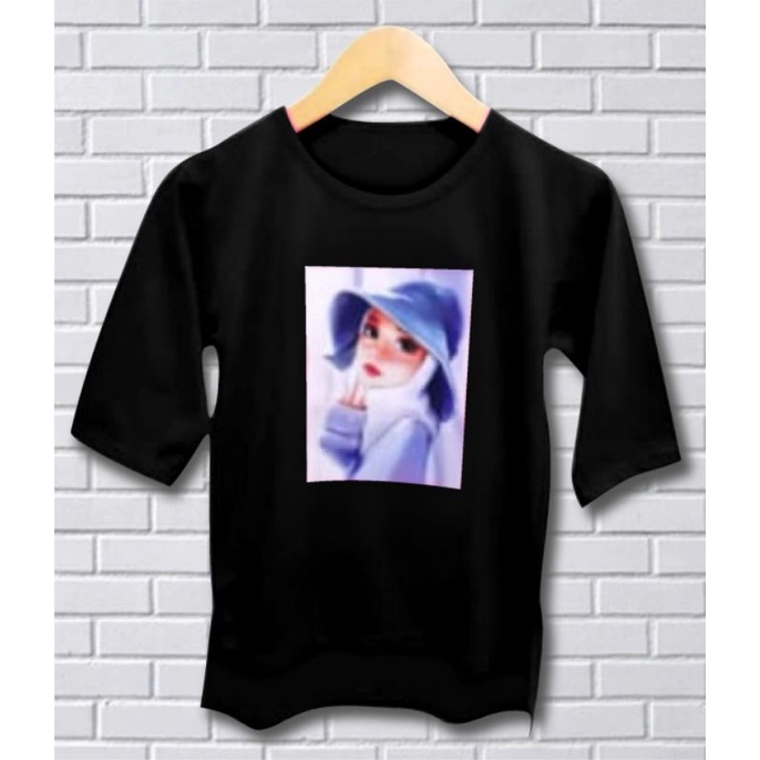 ATASAN/KAOS ABG HIJAB TOPI TANGAN 3/4