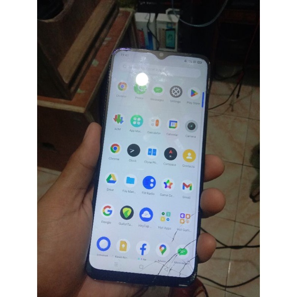 Lcd cupotan Realme C3/5/5i minus glass sentuh normla