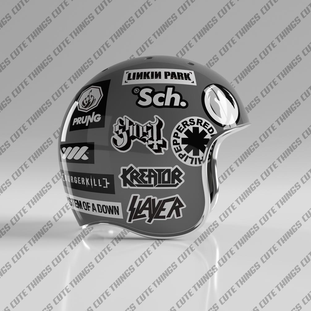 

Top Sale stiker pack spesial series black white untuk hp laptop helm tumbler motor brand band hype