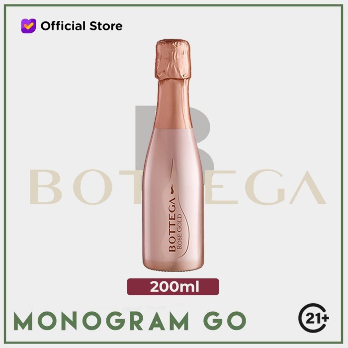 Gewa Miniature Bottega Rose Gold Italian Wine 200Ml