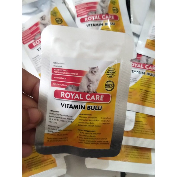 Royal Care Vitamin Bulu Kucing isi 5 Caps Membuat Kulit Sehat (Anti Rontok)