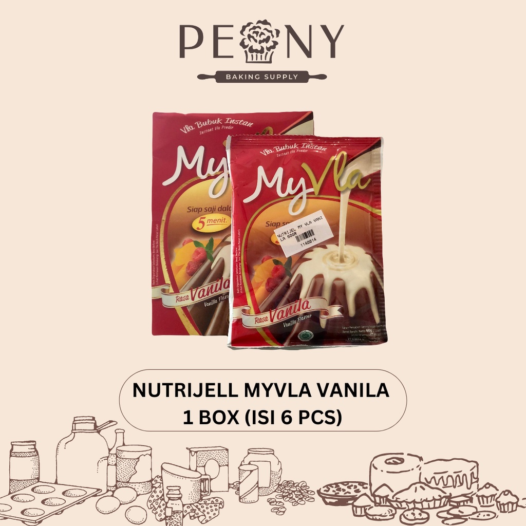 NUTRIJELL MYVLA VANILA (1 SACHET)| GROSIR MIN.6 SACHET (1 BOX)