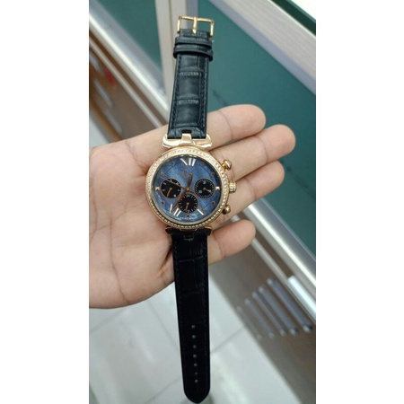 jam tangan wanita gc batre crono ring stainless strap kulit kualitas original