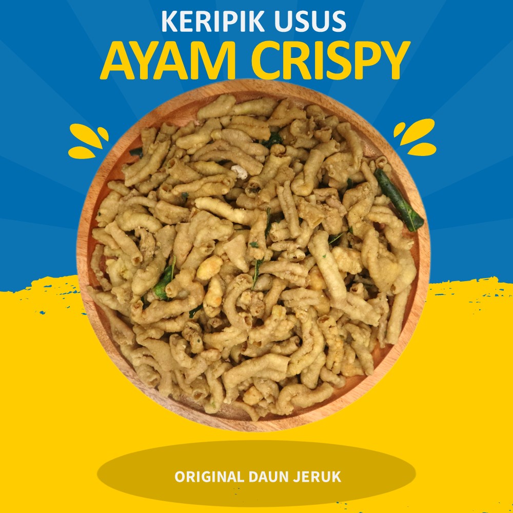 

Keripik Usus Ayam Crispy Gurih Original Extra Daun Jeruk 500gr