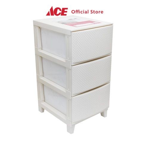 Laci Ace - Krishome Laci Penyimpanan 3 Tingkat - Krem