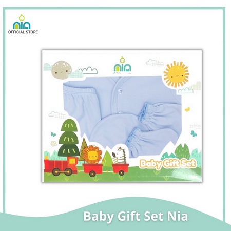 NIA Baby Set Paket Kado Baju Bayi Newborn Unisex Motif Polos 0-3 Bulan