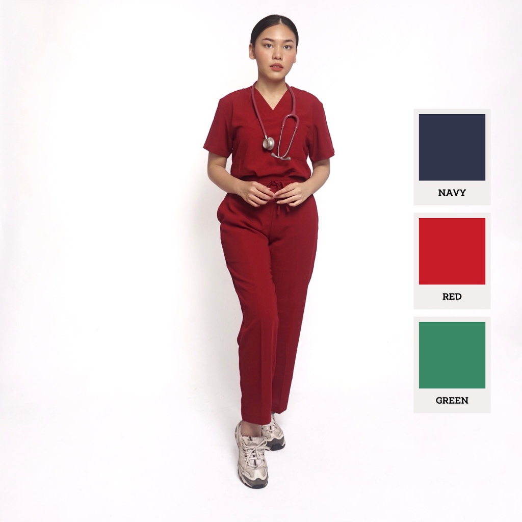 Baju Jaga VSS Scrubs on Call Flowy Lengan Pendek