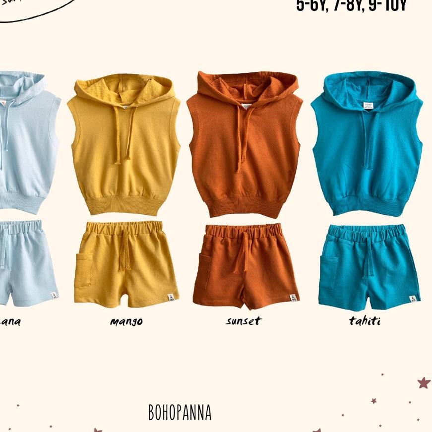 ✨Mall✨ BOHOPANNA - SUMMER SET - Setelan Anak Lengan Pendek serbuuu 