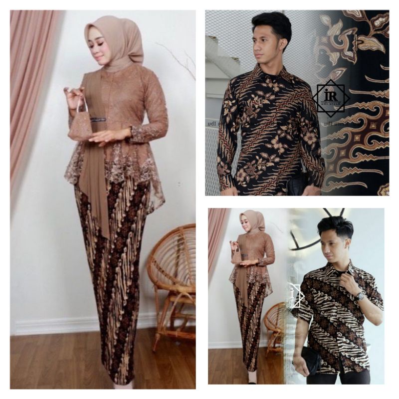 Couple Kebaya Modern Kebaya Selendang/Set Kebaya Pesta/Kebaya Wisuda Modern/Kebaya sarimbit Keluarga