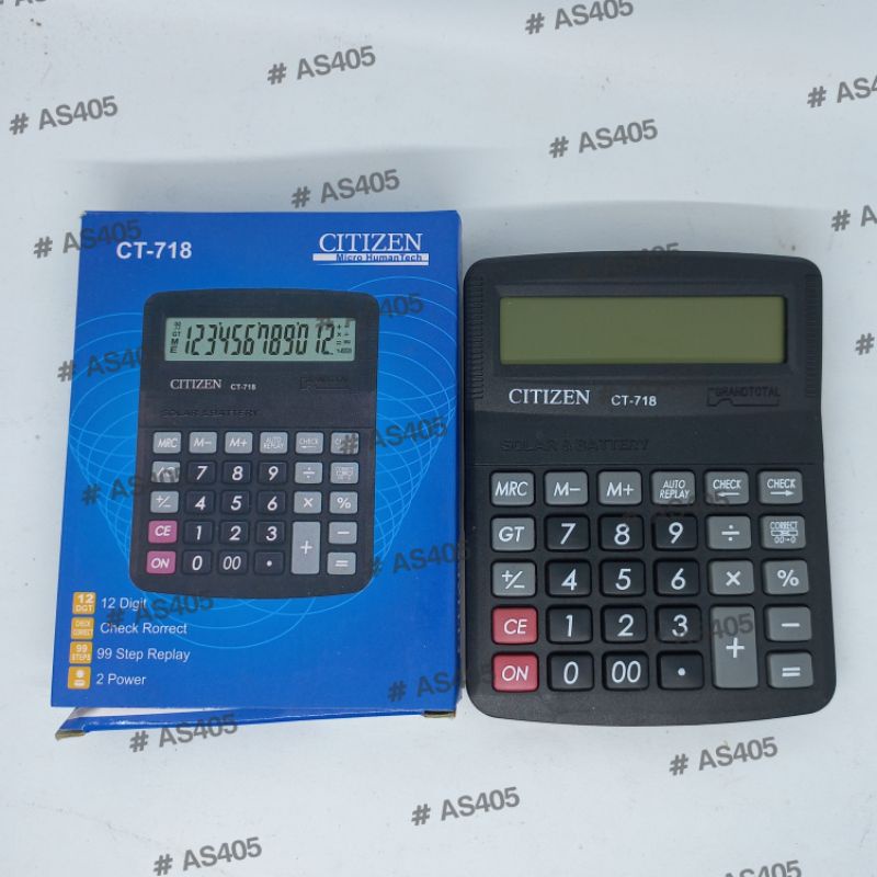 

Kalkulator / Calculator Check Dagang Meja Digital CITIZEN CT-718 (12 digit)