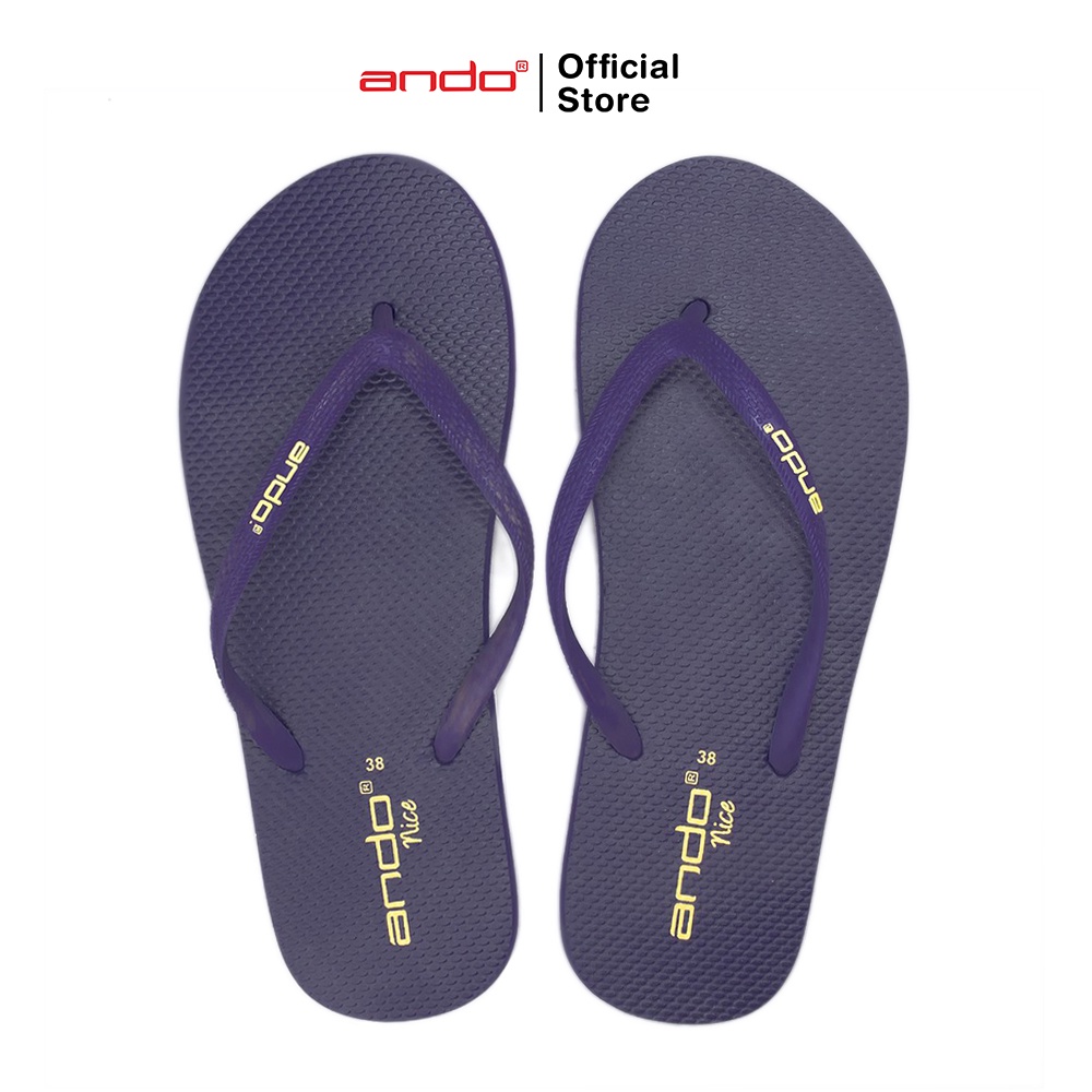 Ando Official Sandal Jepit Nice Wanita Dewasa - Ungu