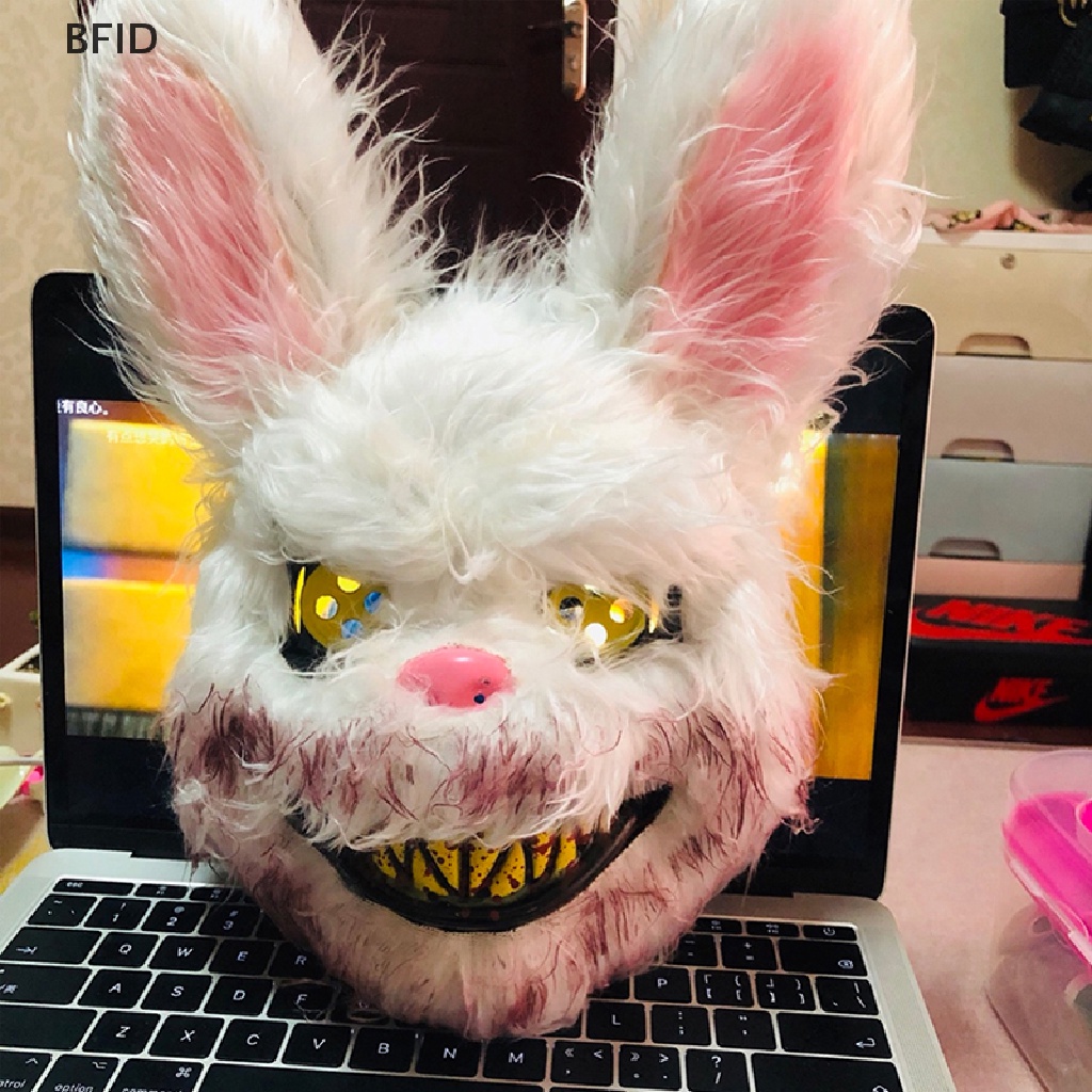 [BFID] Topeng Halloween Bloody Killer Rabbit Mask Teddy Bear Topeng Horror Cosplay Mewah [ID]