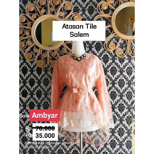 atasan kebaya tile