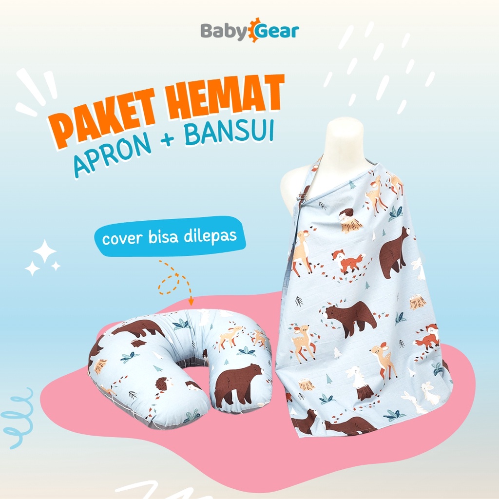 [2 IN 1] Bantal menyusui + apron menyusui