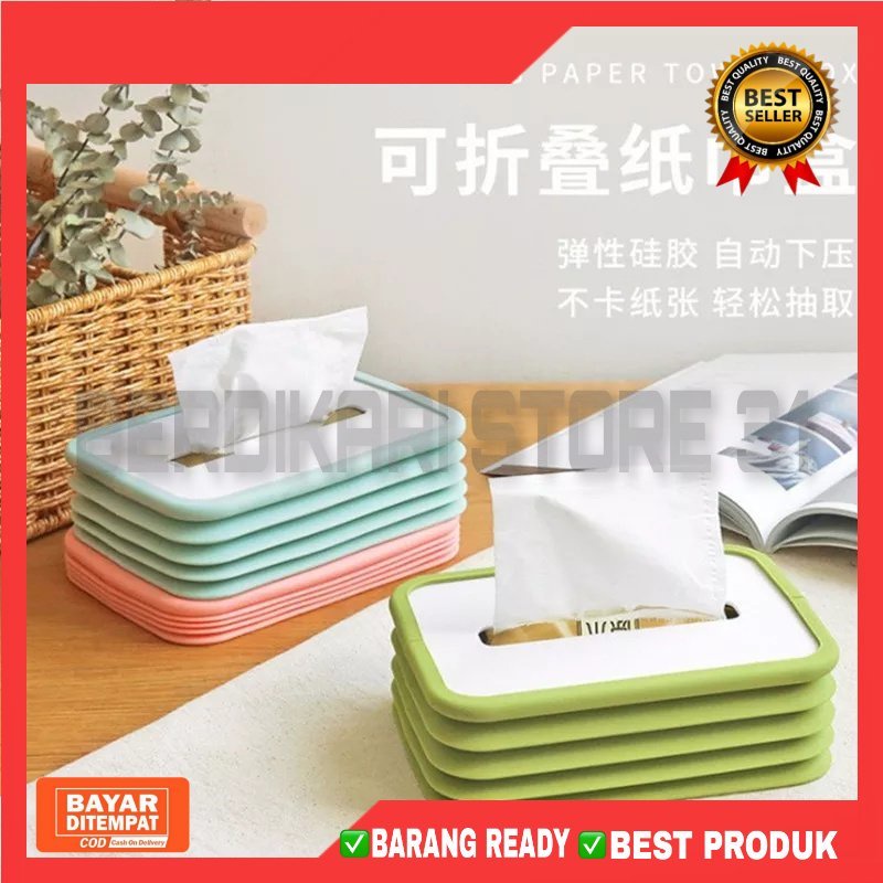 [BS] KOTAK TISU FLEXIBEL TEMPAT TISU LIPAT KOTAK TISSUE FOLDABLE SILICON TISSUE BOX SERBAGUNA