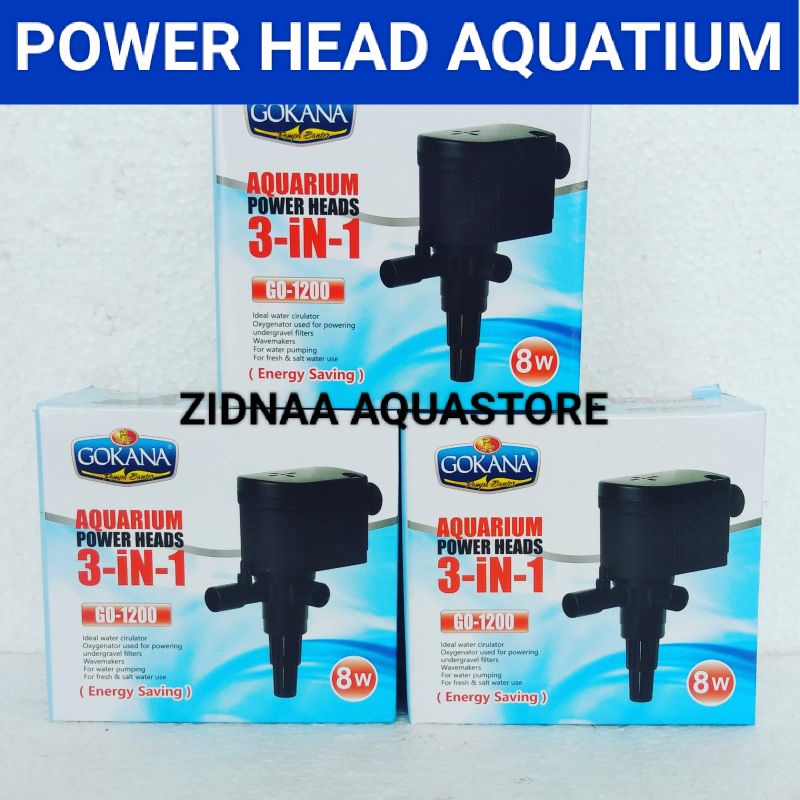 MESIN POWER HEAD GOKANA GO 1200 Alat celup akuarium filter celup aquarium PH WATER PUMP