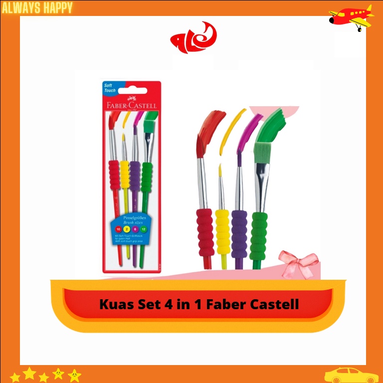 

Kuas Set 4 in 1 Merek Faber Castell Murah Grip Brush