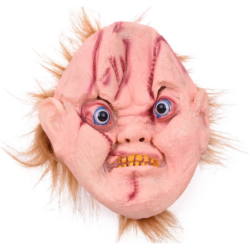 TOPENG LATEX KARET FULL HEAD CHUCKY SCARRY GHOST WAJAH SERAM COSPLAY HALLOWEEN MASK PESTA KOSTUM