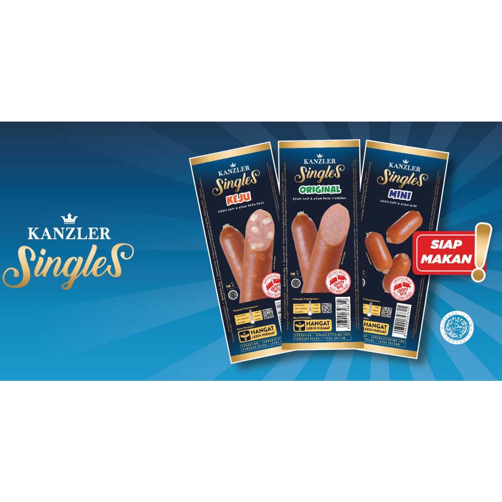 

Sosis Singles 1Box isi 12 pcs- KANZLER