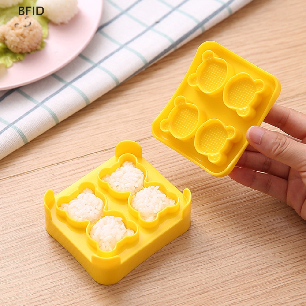 [BFID] 1set Cetakan Bento Bola Nasi Beruang Lucu DIY Sushi Press Mold Form Set Kit Untuk Anak [ID]