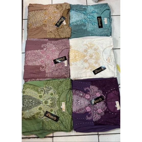 dress sabyan brokat masuk lagi  LD104- LD130cm READY