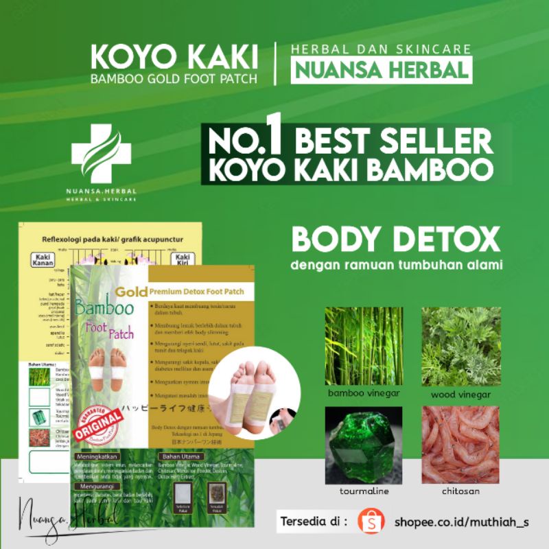 KOYO KAKI BAMBOO GOLD PREMIUM DETOX FOOT PATCH