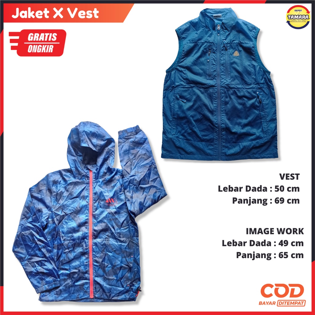Jaket Outdoor Second and Vest Rompi Bekas (2 pcs)
