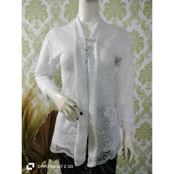 KEBAYA KARTINI BRUKLAT PUTIH/COD