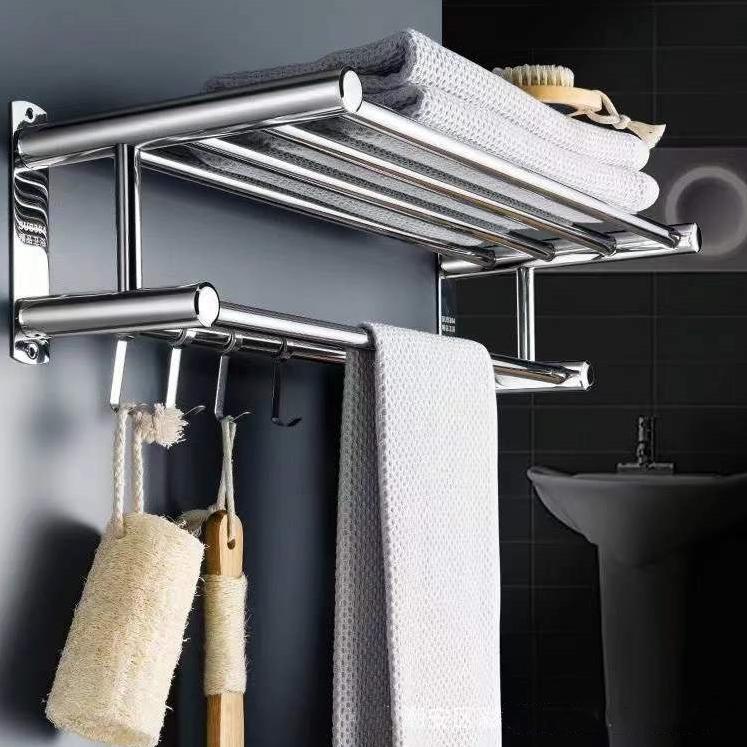 ➔JH MOOOI Rak Handuk Dinding Kamar Mandi Toilet Gantungan Handuk Stainless Steel ✢ ➔
