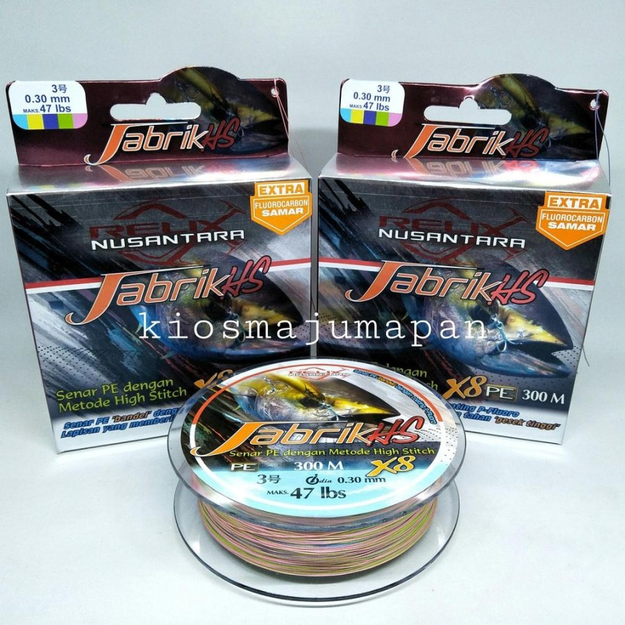 Senar Pancing PE Jabrik HS X8 300M - Tali PE - PE 3 Multicolor