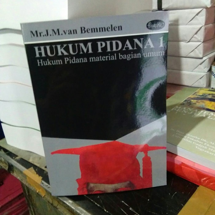Hupi Buku Hukum Pidana 1 Van Bemmelen