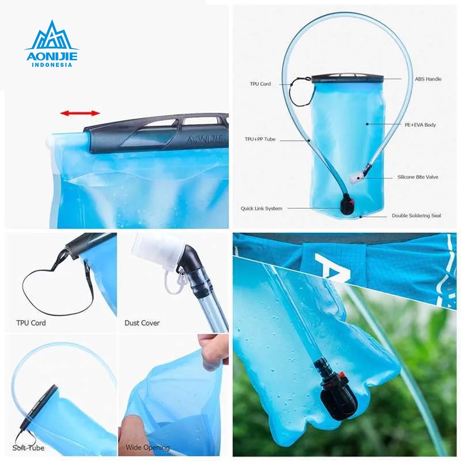 Water Bladder Aonijie SD53 Water Pack Bag Olahraga Lari Hiking Camping Running Kantong Air Minum Trail Portable Sport Outdoor