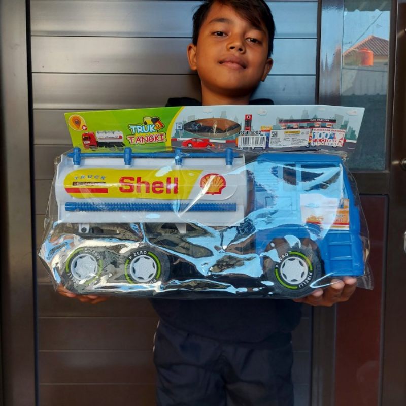 mainan mobil truk tanki jumbo - miniatur model mobilan truck tangki besar anak anak laki cowok